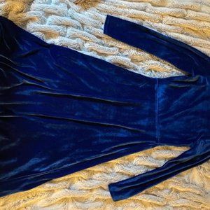 Lulu's high-low royal blue velvet dress, size XS